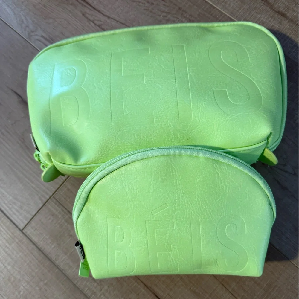 Beis Cosmetic Pouch Set Green Citron - Picture 4 of 7